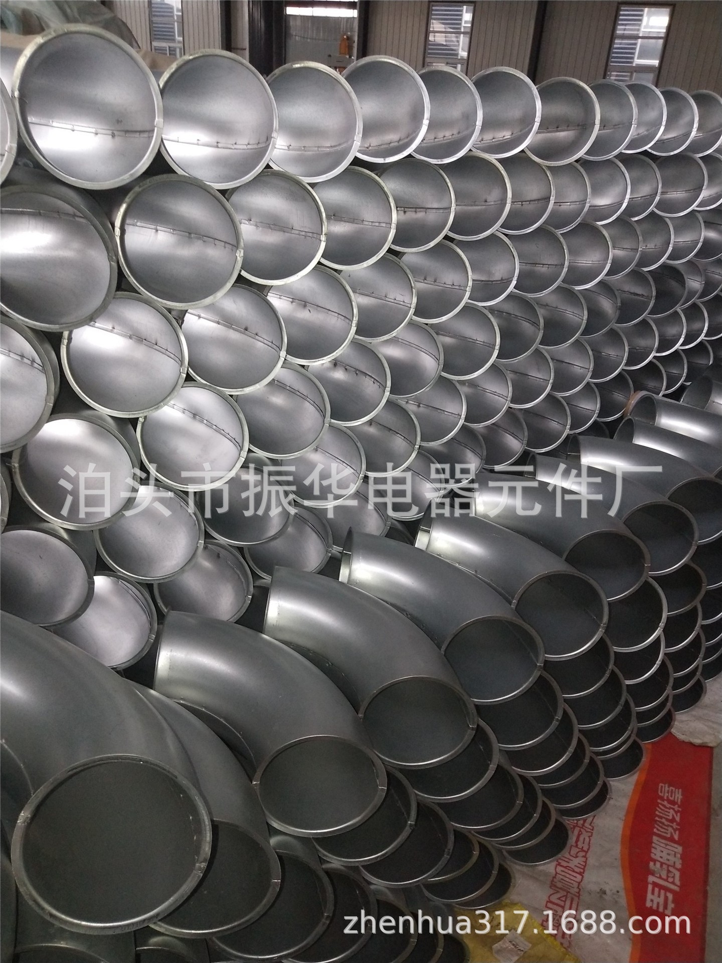厂家直销整体成型冲压法兰弯头 焊接车间通风排烟净化管道配件