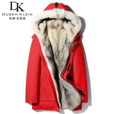 winter leisure time Faction overcome Fur integrated man Removable Real gross keep warm Hooded outdoors Mountaineering coat