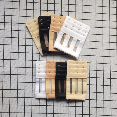 Microfiber fish silk three rows and three buttons, three rows and four buttons elastic bra extension buckle, stainless steel back bra extension buckle