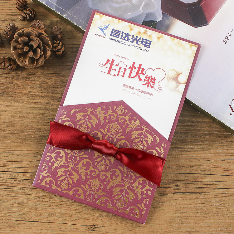 厂家直销通用节日祝福卡生日母亲节贺卡感恩卡创意定制LOGO