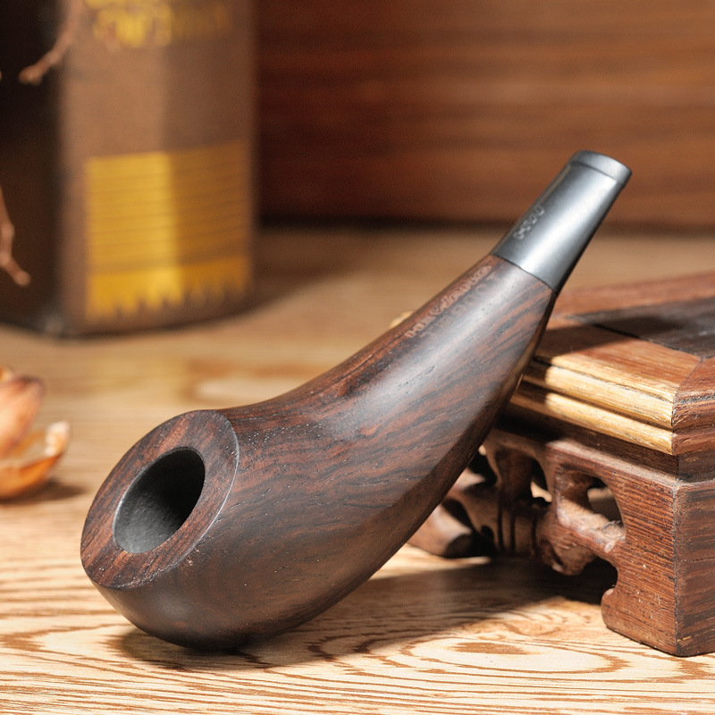 Hewang Smoking manual pipe Cut tobacco Rosewood filter pipe introduction man parts