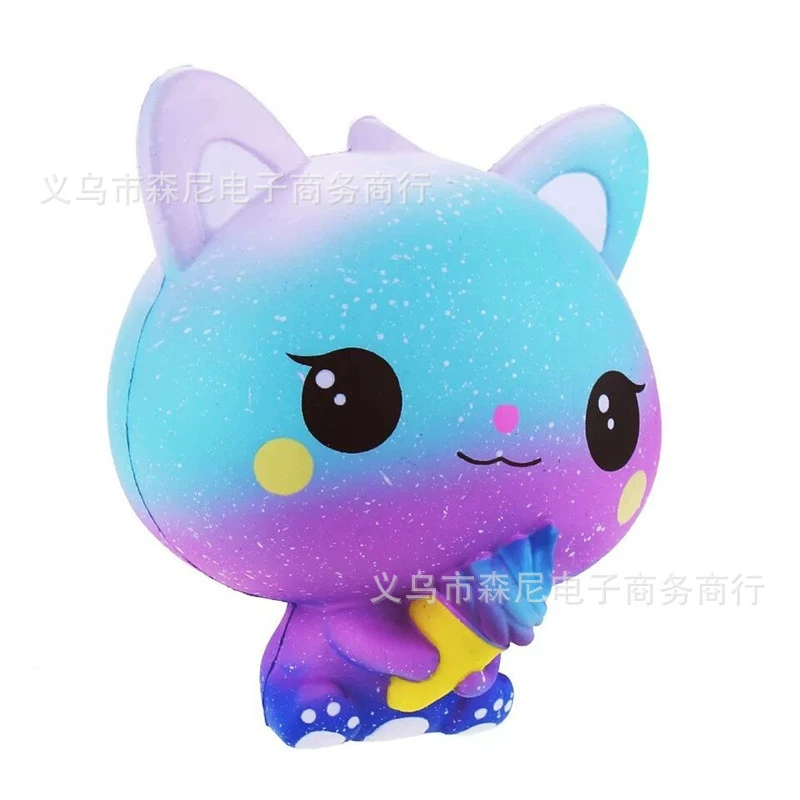 Игрушка-мягкая модель (Xibao) Мороженое-Кот — полиуретан, медленное восстановление, с ароматом, 6.7×5.5×5.8 см