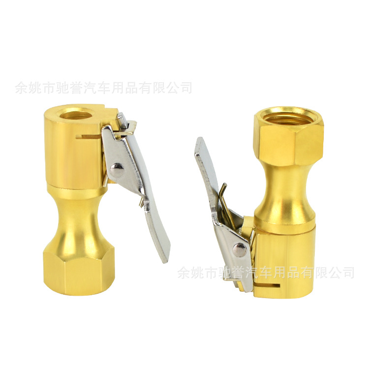厂家直销轮胎充气夹头 拧装式铜制气嘴批发 支持制做气压表配件