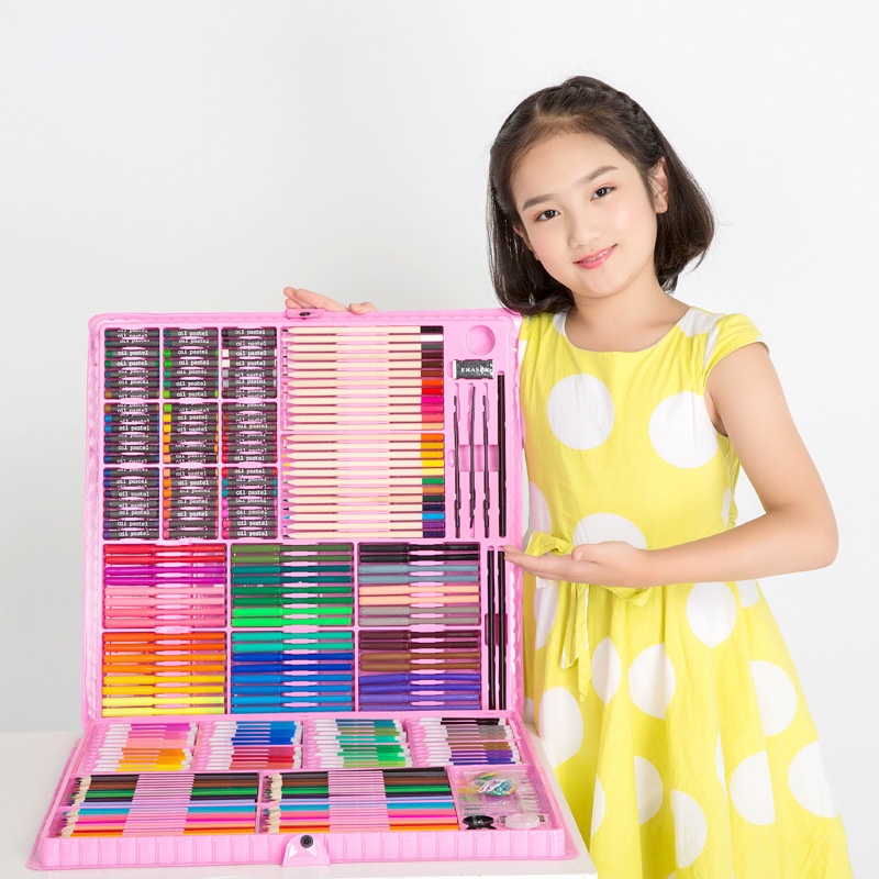 兒童繪畫筆水彩筆套裝工具組合小學生水彩筆美術學文具生日禮物批