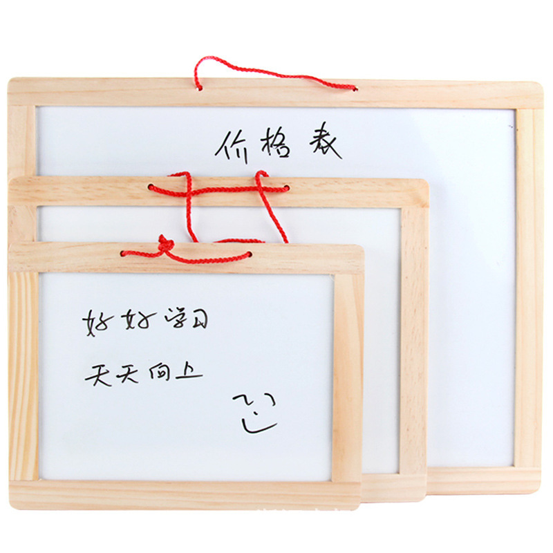 Inteligencia de educación temprana multifuncional de doble cara colgante de madera magnética para niños tablero de dibujo bosquejo tablero de escritura pizarra 3-6 años