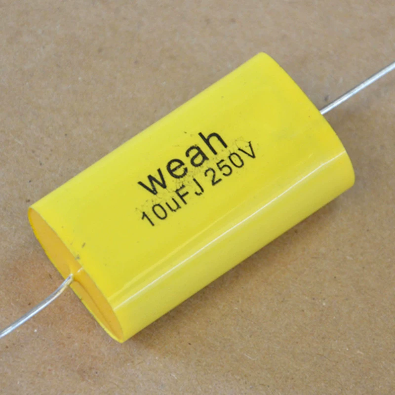 Customized processing 250V 10UF Weah Huang Bian audio frequency division capacitance Universal axial speaker capacitance