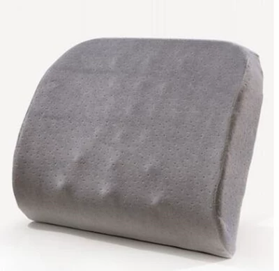 Memory Foam Car Lumbar Support Office Slow Rebound Cushion Lumbar Pillow Lumbar Cushion Pillow (Waist support) - velvet-jacket-gray-inner-core-403510cm