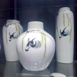 陶瓷花瓶套装家居摆件景德镇套组花瓶现代简约欧式三件套花器花插