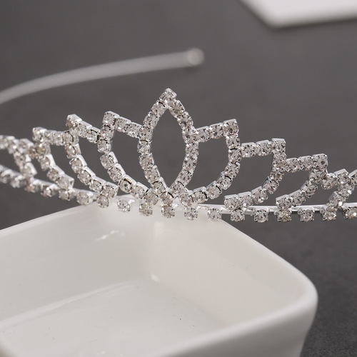 A8528 New Korean style crown headband hair accessories wholesale exquisite rhinestone love crown