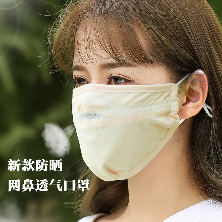 new pattern Borneol summer Sunscreen Dust masks ventilation sunshade face shield ultraviolet-proof men and women Riding Mask wholesale