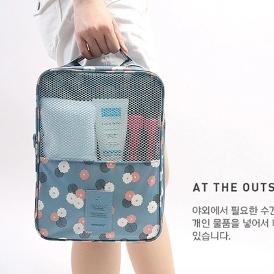 Second-generation travel waterproof travel storage bag practical portable shoe double-layer storage bag shoe organization bag