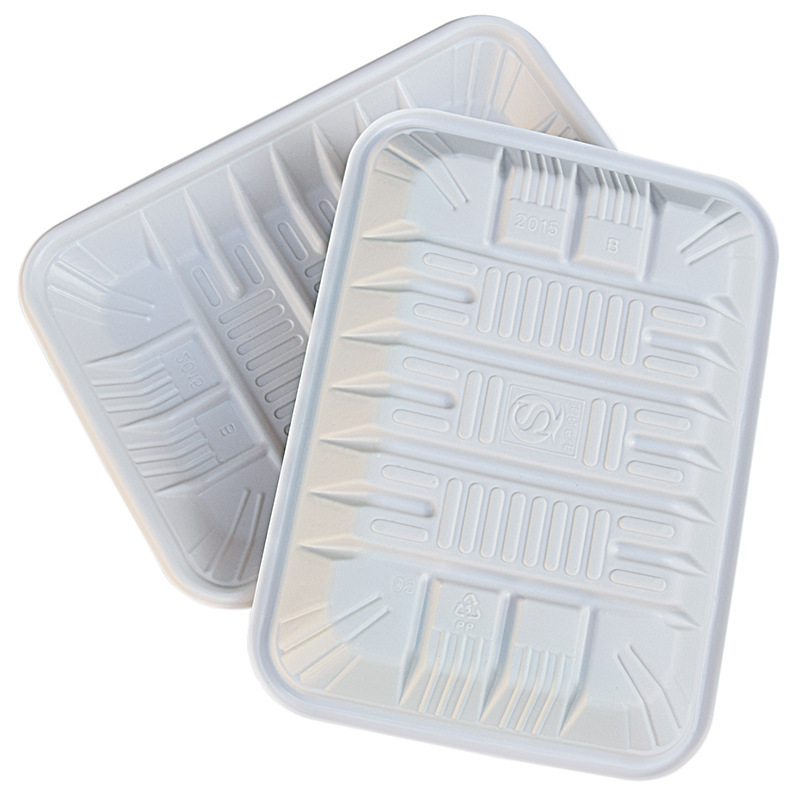 生鮮トレイ白色使い捨てプラスチックトレイスーパー食品包装箱野菜果物肉皿包装箱|undefined