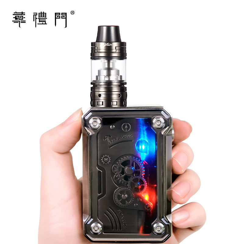 华礼门正品电子烟特斯拉朋克220W大烟雾盒子蒸汽烟套装水烟戒烟|ms