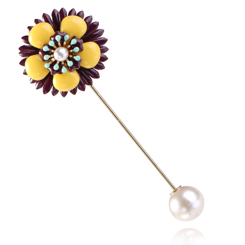 Camellia Rose Brooch For Women, Elegant Korean Style Flower Pin_voghion.com
