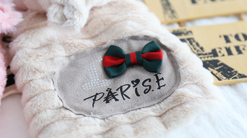 熊耳朵贴布棉服