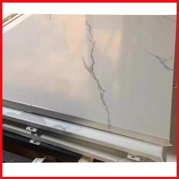 厂家定大厅墙面石纹铝单板热转印广告招牌门头装饰材料木纹铝单板