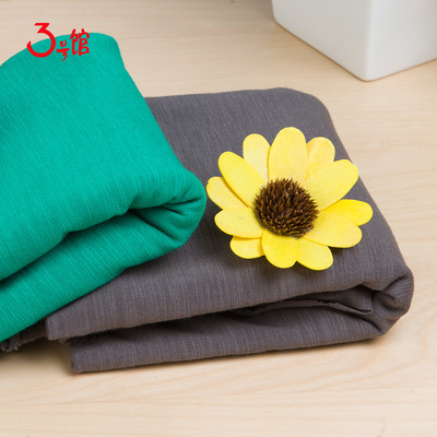 针织布现货 纯棉布料竹节拉架布全棉T恤打底背心内衣服装面料批发|ms