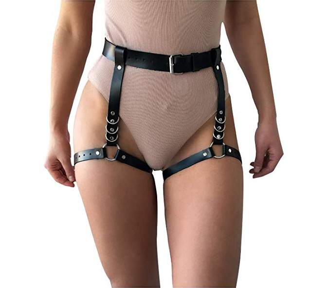 Tienda de fábrica al por mayor juguetes sexuales de cuero liga ropa interior de cuero rendimiento ropa de acero accesorios decorativos calcetines de cuero