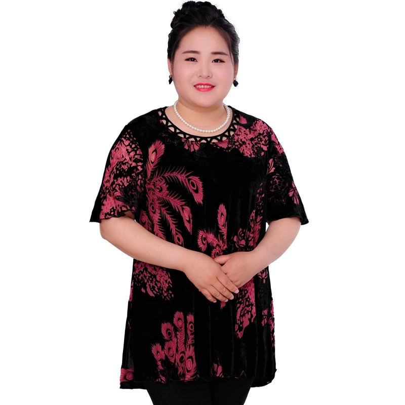 Новая бархатная футболка 2020, летняя классная летняя футболка с коротким рукавом и толстый Размер 9XL в старом стиле