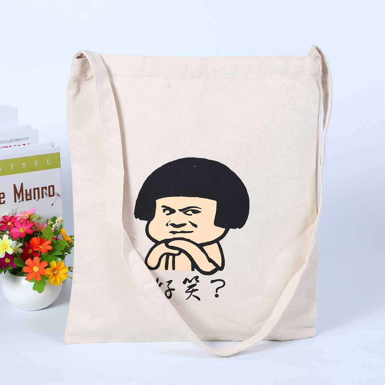 现货空白帆布袋广告购物手提帆布袋子定做礼品单肩帆布包定制logo