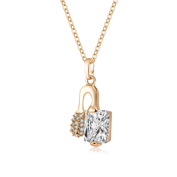 Brand copper pendant with zircon