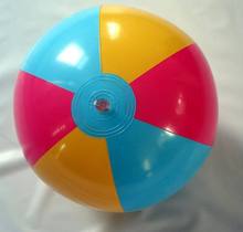 供应PVC6片充气海滩球 30CM充气彩色球 TPU球 可印刷批发