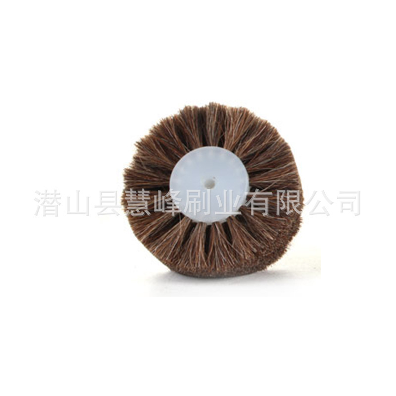 Horsetail brush wheel horsehair brush roller hollow bristle brush roller bristle brush roller horsehair drill brush