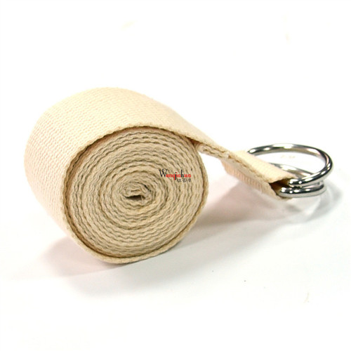 White Cotton Stretch Band Yoga Rope Stretch Band for Flexibility Training, Shoulder and Back Opening, Power Training Yoga Accessory