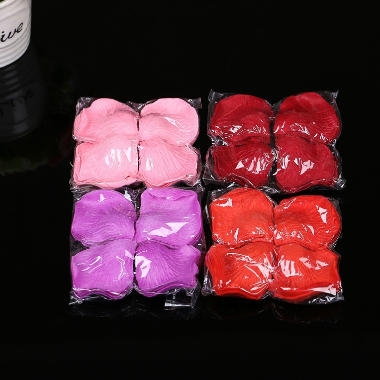 婚庆用品结婚礼场景婚房布置装饰无纺布仿真玫瑰花瓣 手抛假花瓣|ru