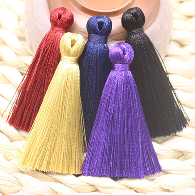 5cm辅料涤纶短胖小穗子书签服饰挂穗手工编织多色来样定制流苏头