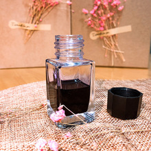 厂家直销四方形透明墨水瓶20ml 染料瓶蘸水笔瓶 水晶料烟油瓶