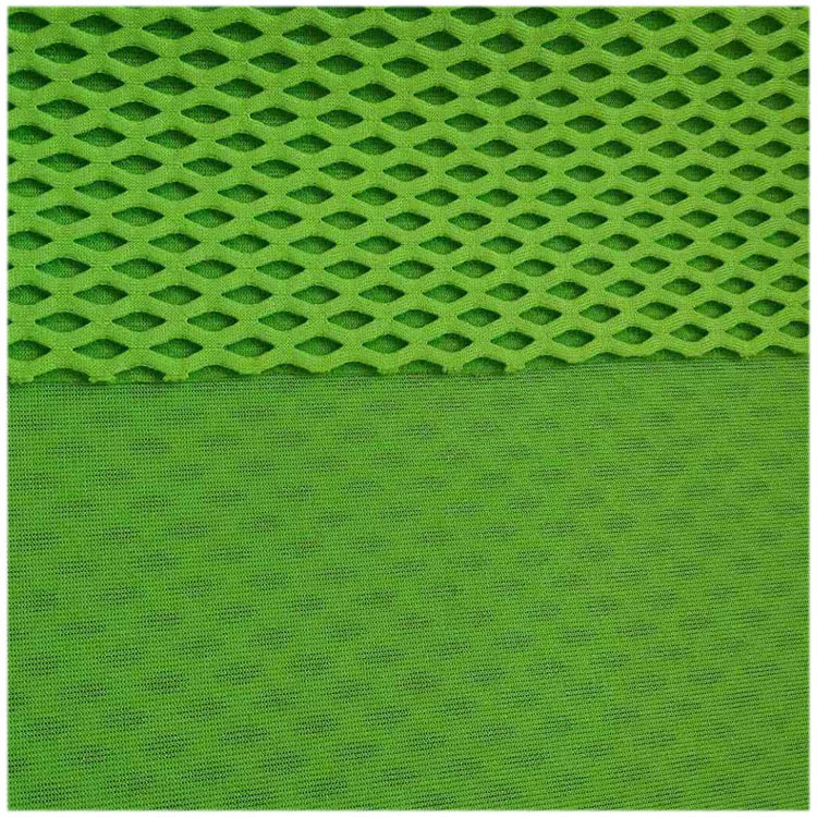 定制款三明治网布 涤纶经编网眼布沙发时装服装针织面料批发