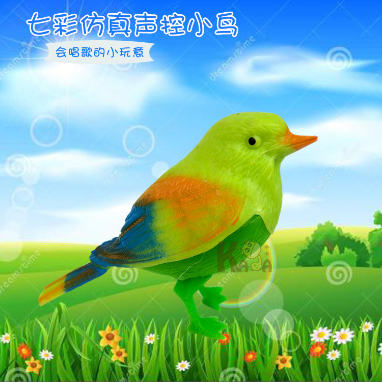 1197 pocket Voice control Birds Sing Gadgets 9 cm long Funny toys