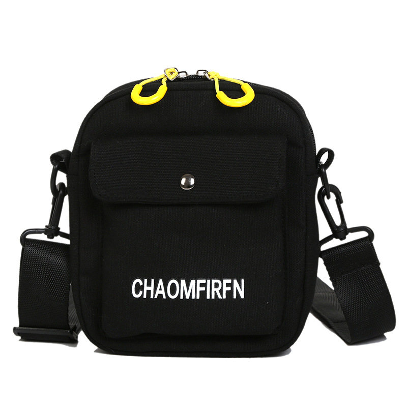 Borsa a tracolla piccola in tela nera da donna famosa su Instagram, nuova borsa a tracolla alla moda invernale 2020, borsa a tracolla vintage per studenti._voghion.com