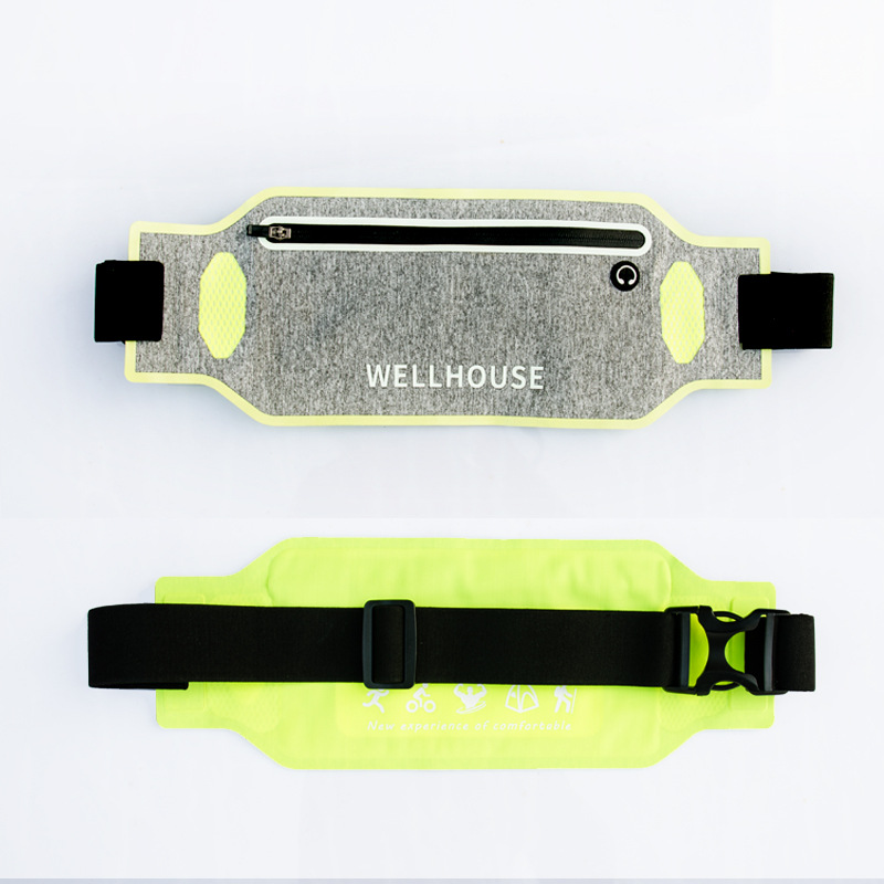 工厂直销定制莱卡透气轻薄运动腰带 批发时尚运动骑行腰包黄色|ms