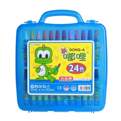新嘟哩油画棒蜡笔 24色油画棒 幼儿美术油画棒|ru