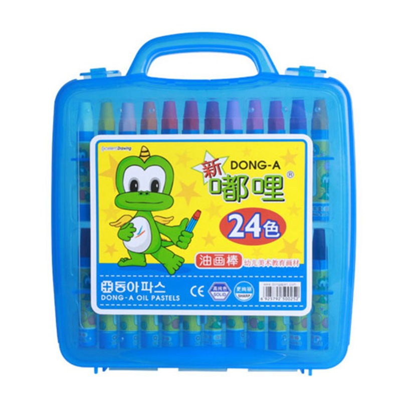 新嘟哩油画棒蜡笔 24色油画棒 幼儿美术油画棒|ru