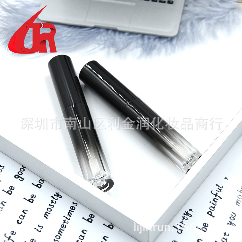 厂家直销 高档爆款黑色渐变唇釉管唇彩空管3ml彩妆包材 现货供应