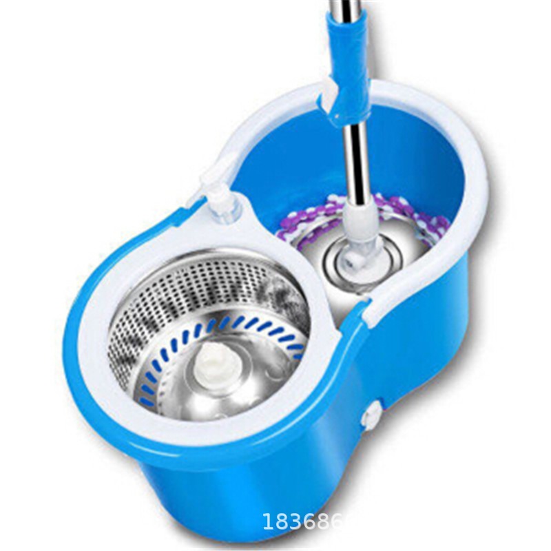 Fregona giratoria con cubo de doble función, sin necesidad de lavar a mano