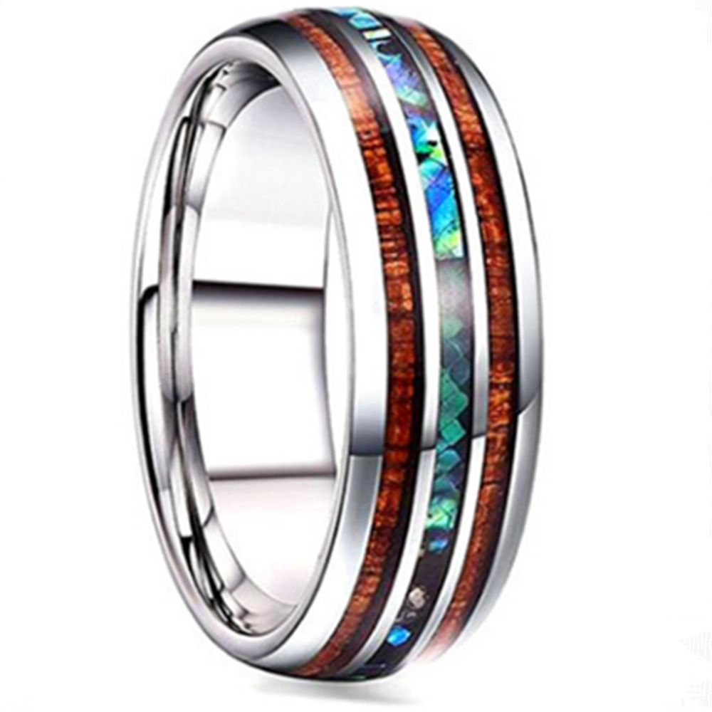 Stylish tungsten steel ring