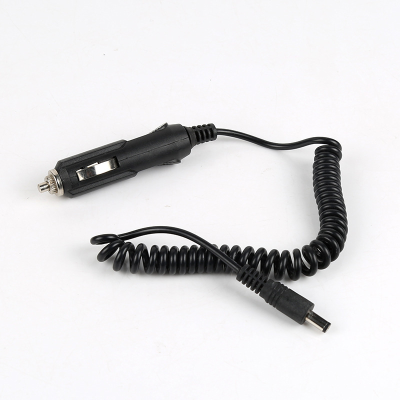 大功率10A车载暖风机 车载电动工具插头 车载音响弹簧电源线