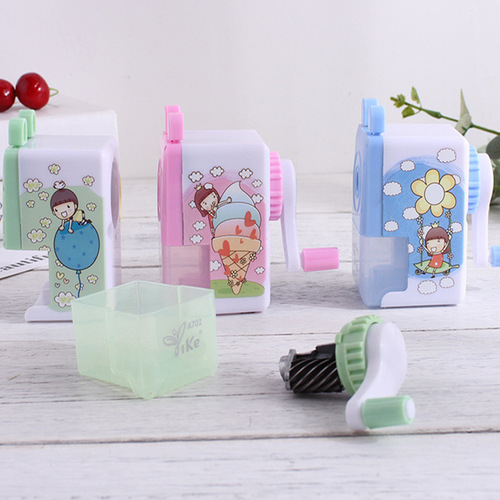 Wholesale New Hand Crank Pencil Sharpener Creative Cartoon Pencil Sharpener Student Stationery Supplies Children's Pencil Sharpener Pencil Knife