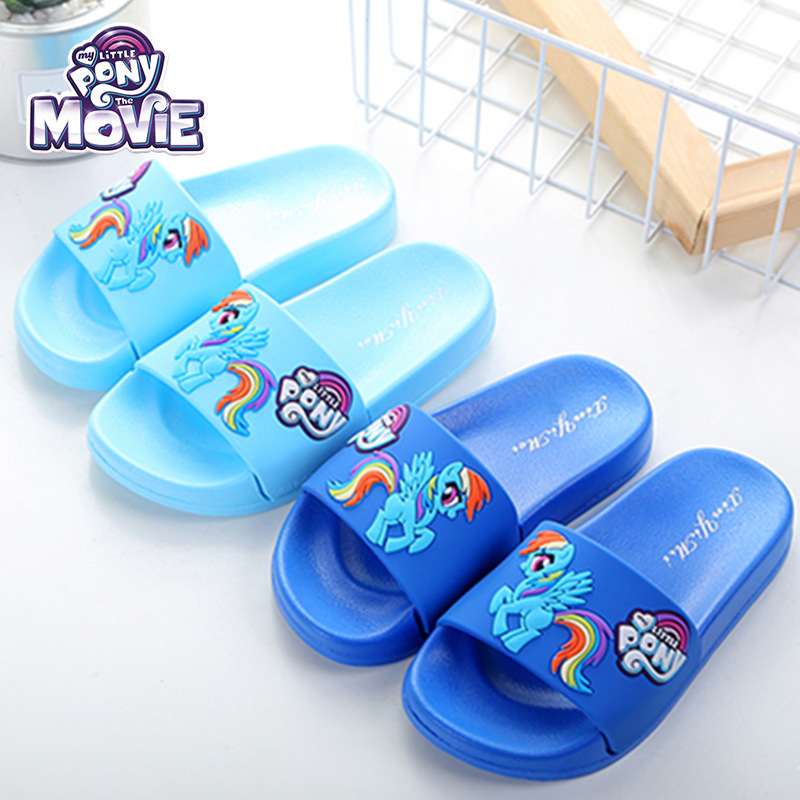 正版小马儿童凉拖鞋夏季男童可爱室内软底防滑凉拖鞋卡通宝莉鞋子