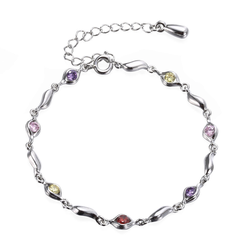 Universal brand copper ankle bracelet with zircon