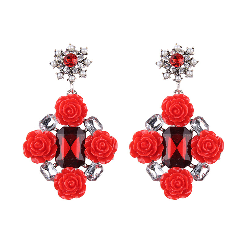 Alloy Fashion Flowers earring(white) NHJQ10473-white