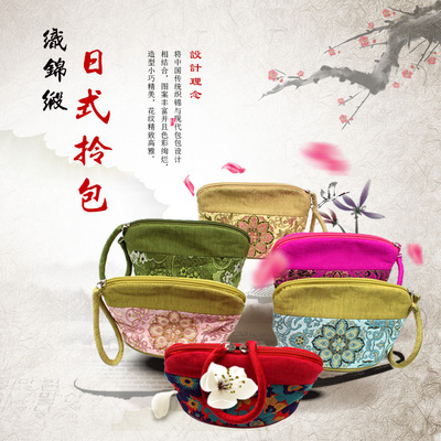 Cloth art brocade wallet hand bag purse lady hand Japanese silk Chinese wind cheongsam dinner qipao dress banquet wallet bag for women