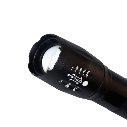 T6 strong light flashlight LED rechargeable outdoor cycling light long-range aluminum alloy zoom waterproof fishing lighting