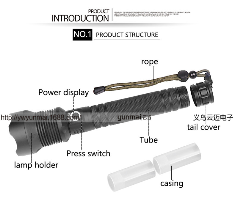 Lampe torche 30W - batterie 1200 mAh - Ref 3400782 Image 9