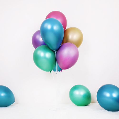批发加厚珠光12英寸乳胶金属色气球节日派对装饰生日婚庆铬色气球