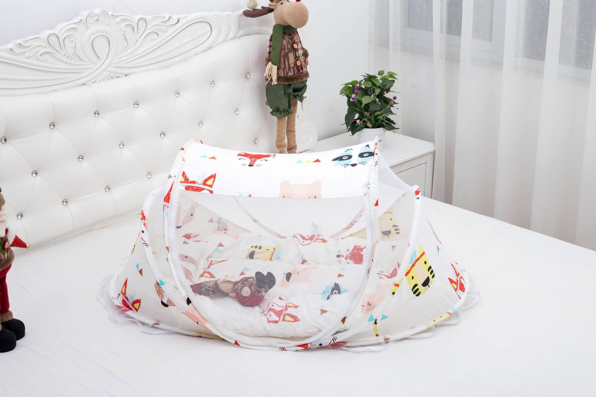 Supply Cotton baby bed net with pillow bed net threepiece baby bed net